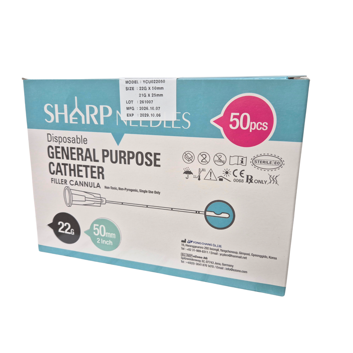 Filler Cannula 22G 50mm 50pcs
